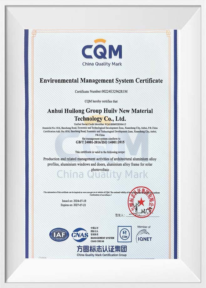 Certificaat voor milieumanagementsysteem
